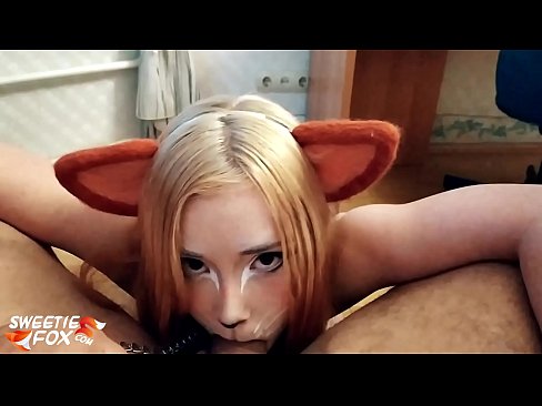 ❤️ Kitsune اس کے منہ میں ڈک اور سہ نگل سیکس ☑